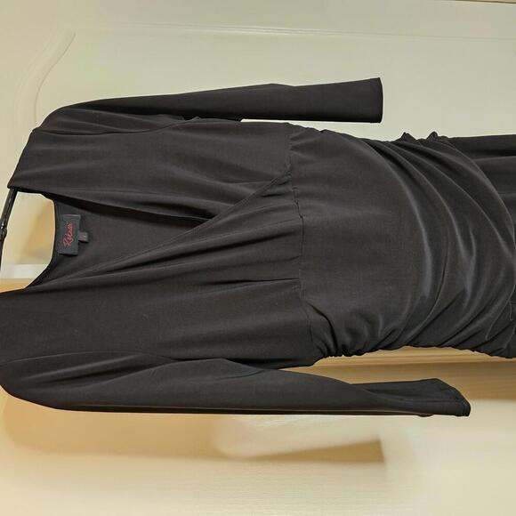 Rekucci Black Wrap Dress by Roberta - size 8 - Picture 2 of 8